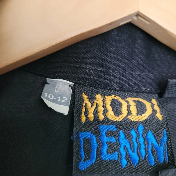 Vintage Modi Denim Jacket Size L Black Sequin Western Rodeo Taylor Swift Vibes - Picture 4 of 11